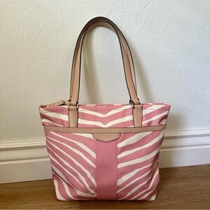 Coach Pink Zebra Tote